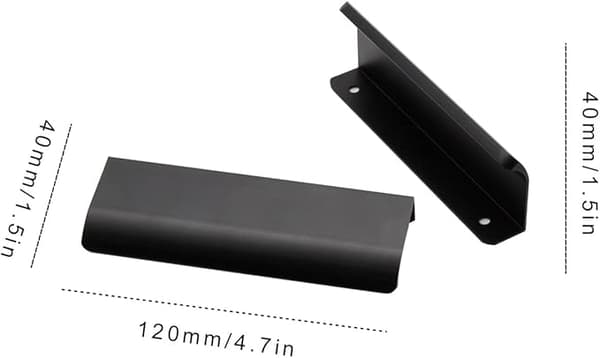 Pieces Skydedørsgreb, 120mm Sort Skabgreb, Moderne Dr