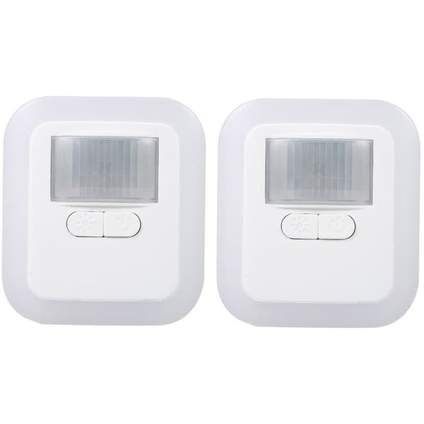 LED-nattlampa med rörelsesensor, 2,4W Kvadratisk version, Fjärrkontroll