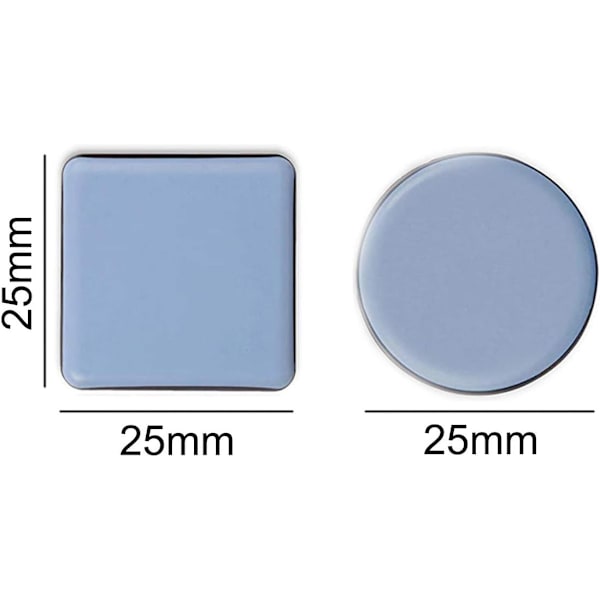 16 stk. Møbelglide Self-Adhesive Teflon Mat Teflon Glider Glid