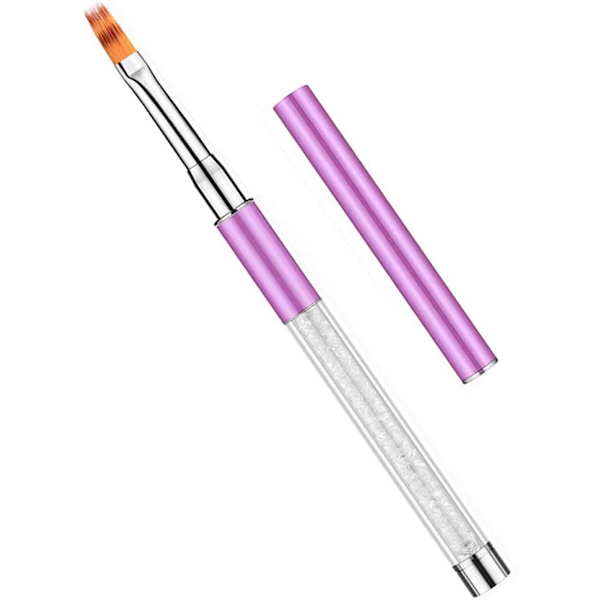 Neglekunstbørste, Ombre neglebørste med Rhinestone håndtag Manicure Drill Tegning N