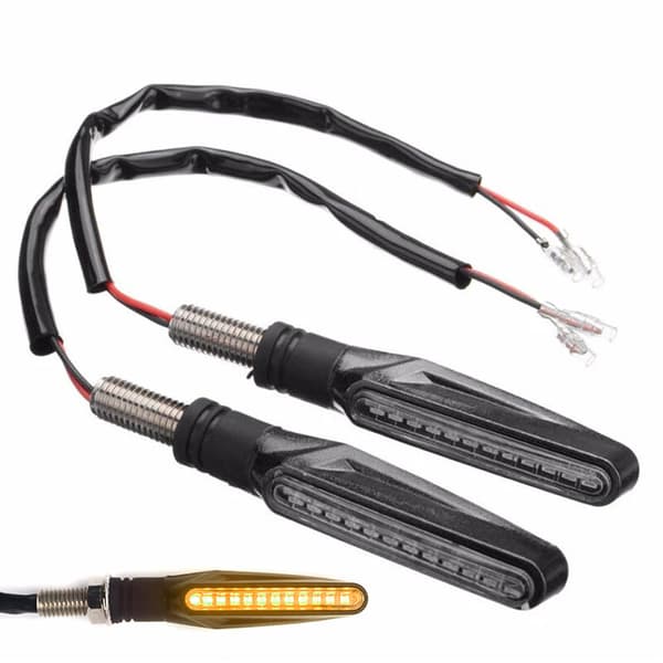Motorcykelmodifieringstillbehör 2 stycken enordsremsa LED