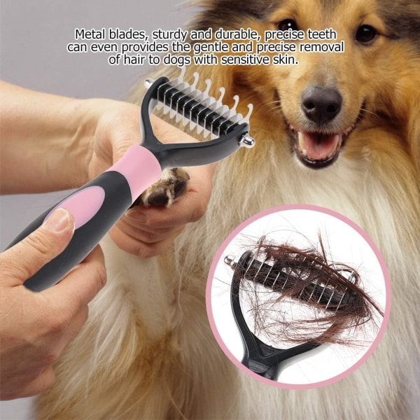Rustfrit stål Pet Grooming Dematting Comb Professional Knot Com