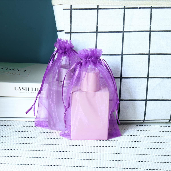 Lilla 100 stk. 10 x 15 cm Organza Gaveposer med Snøre, Smykketasker, Perfekt til Smykkegaver, Slik Bryllupper