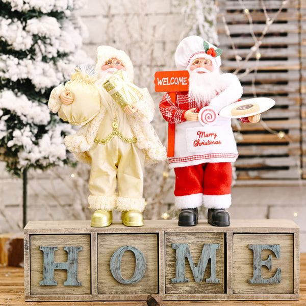 Traditionell Tomtefigur Stående Pere Noel Dockfigur f