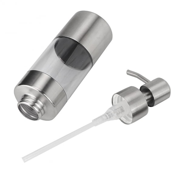 350ml Rustfrit Stål Transparent ABS Manuel Håndsæbedispenser Pumpeflaske
