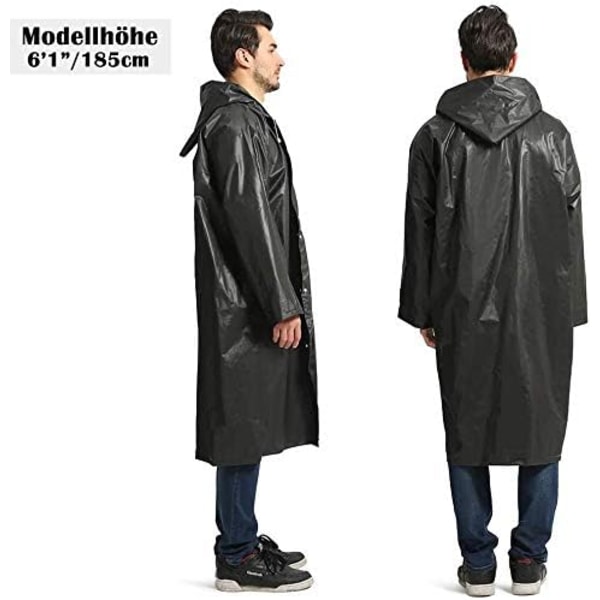 2-pack Regnrock Transparent Regnponcho för Män och Kvinnor, Reu