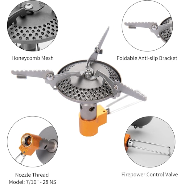 Fire-Maple Camping Kogeplade Mini Bærbar Titanium Foldbar Gas Kogeplade