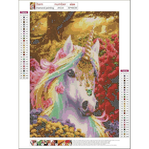 30 x 40cm 5D Diamantmålning DIY Diamantbroderi Kit Diamant