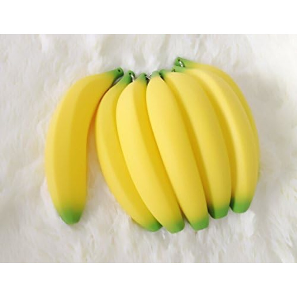 3-pack Simuleringsbananer Pennafodral Nyckelring Blixtlås Väska Tredimensionell