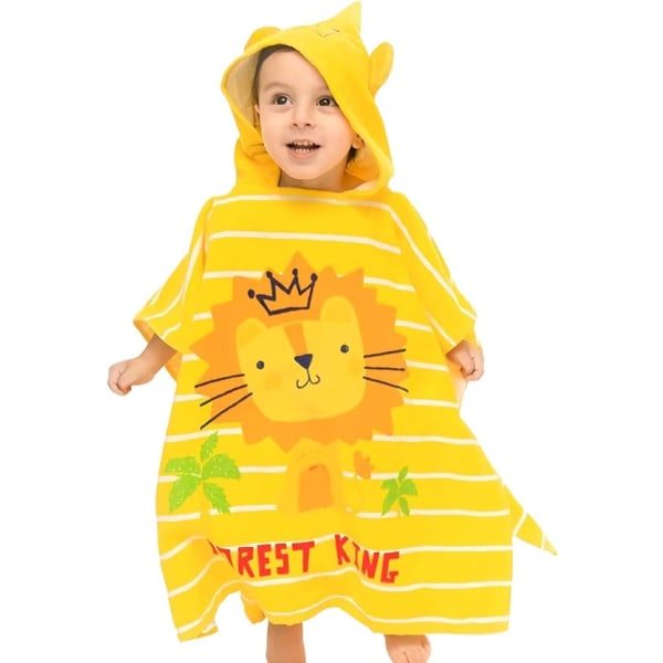 Handduk med huva för barn-Little Lion-60×60CM, strandhandduk, Absorbent Hoo