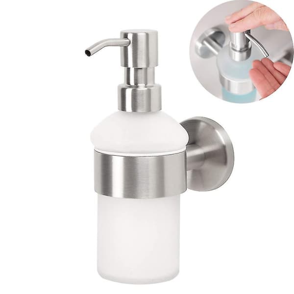 200ml Såpedispenser i Glass & Rustfritt Stål, Matt