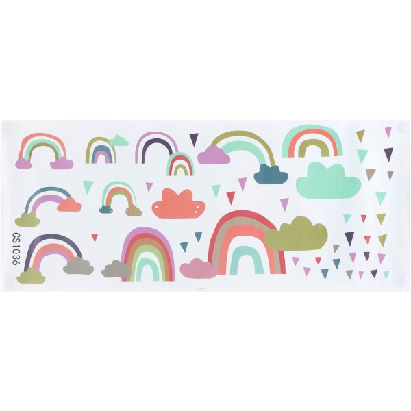 Wall Decal Colorful Clouds Pattern Stickers Self Adhesive Removab