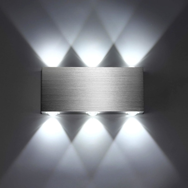 LED Vägglampa 6W Inomhus Modern Vägglampa Square Up Down Aluminium