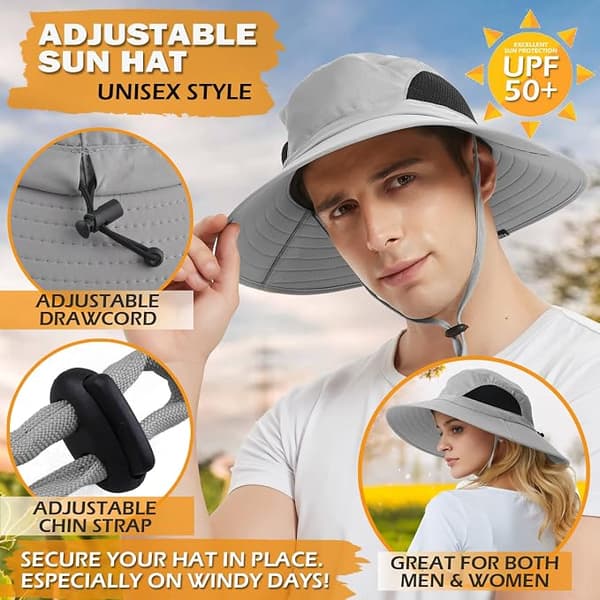 Solhatt for menn og kvinner, sommer, anti-UV, utendørs turhatt