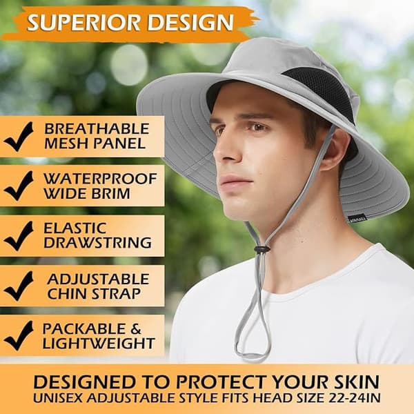 Solhatt for menn og kvinner, sommer, anti-UV, utendørs turhatt