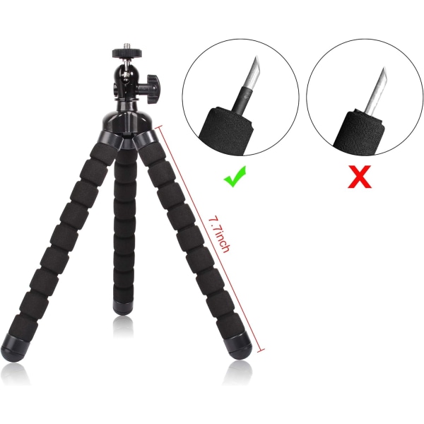 Telefon Mini Stativ, Ruittos Premium Flexibelt Mobiltelefonstativ S