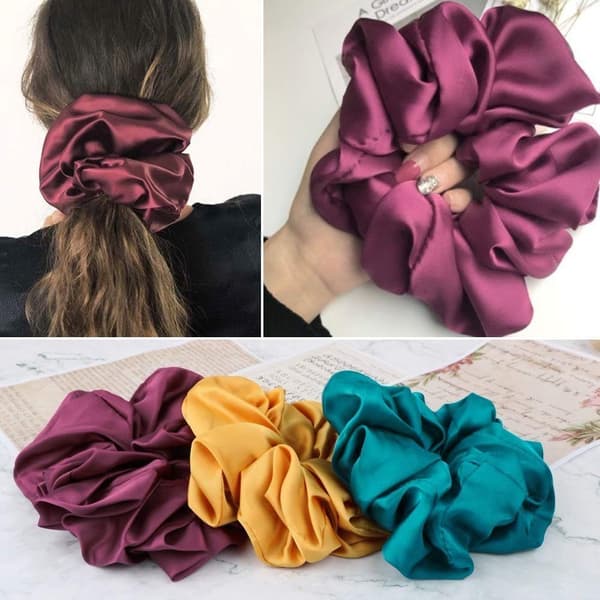 Hårbånd 9 stk. hårbånd store scrunchies overdimensionerede overstørrelse