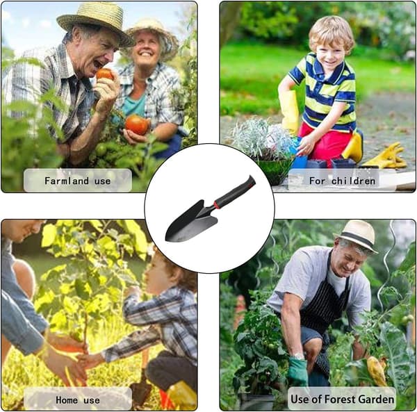 Metall blomsterspade - hagespade med ergonomisk plasthåndtak