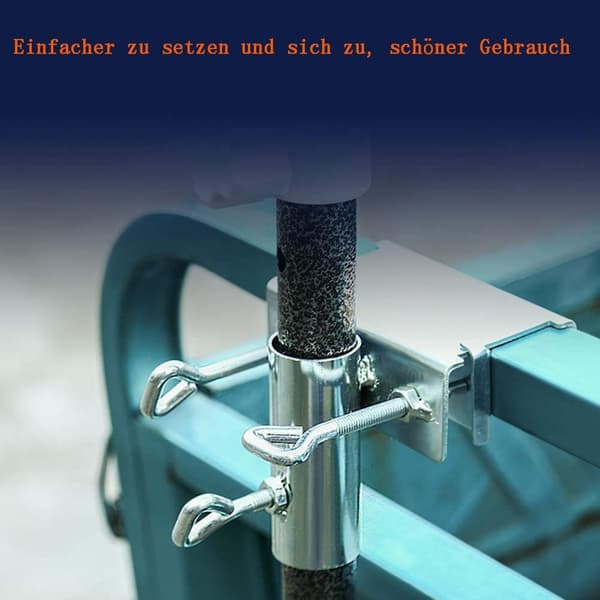 Paraplystativ parasollholder plassbesparende balkongoppbevaring legering