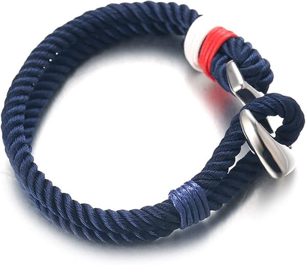 Nylon tauarmbånd for menn marineblå