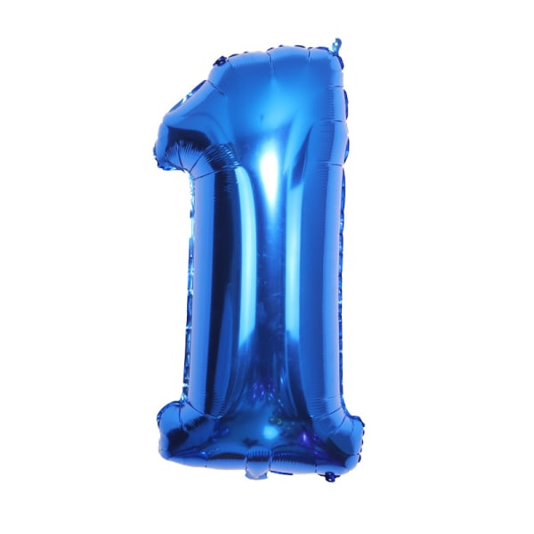 Siniset syntymäpäiväilmapallot - 32" numeroilmapallot - syntymäpäiväkoristeet