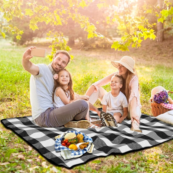 Vandtæt Picnic Tæppe 150×200cm, Bærbar Sammenfoldelig Picnic Mat