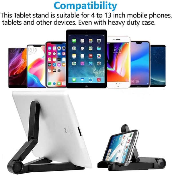 Tablettstativ, Justerbart Bärbart Stativ för iPad Samsung Galaxy och Kindle Fire-surfplattor, De