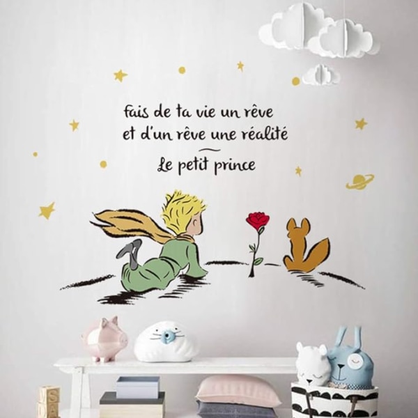The Little Prince Wall Sticker Väggdekaler Citat Gör ditt liv