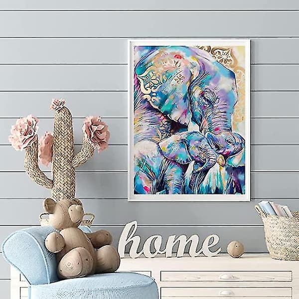 Elefant Diamantmålning Set 30*40cm, Vuxen 5d Diamantmålning S