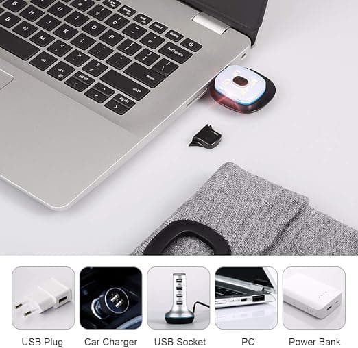 Lue med julelys USB oppladbar lue Super