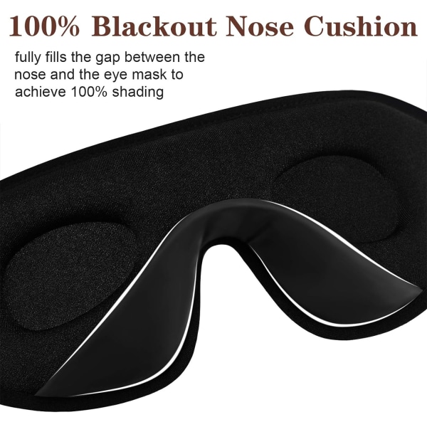 100 % Blackout Sleep Mask miehille ja naisille - Eye Sleep Mask - Sof