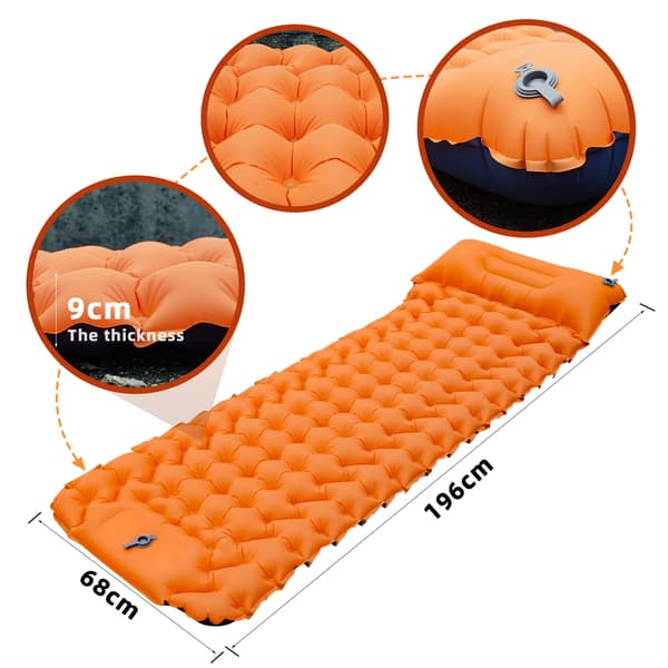 Liggeunderlag Camping Oppblåsbart 9 cm Tykt Luftmadrass Camping