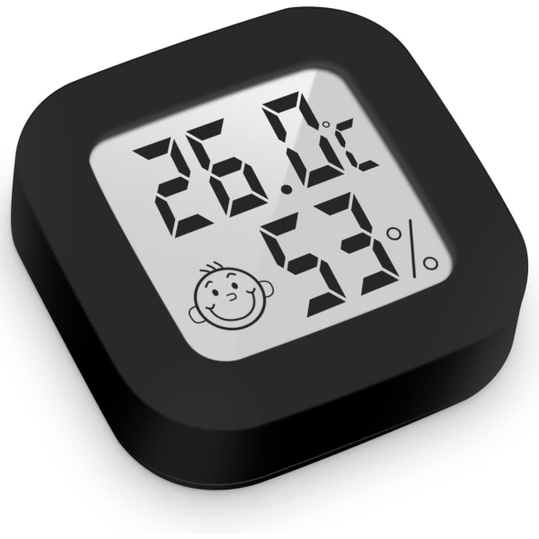 (Noir)Mini Thermomètre Hygromètre Intérieur Digital à Haute Préci