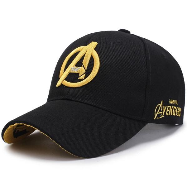 Avengers cap med visir (svart och gult broderi)