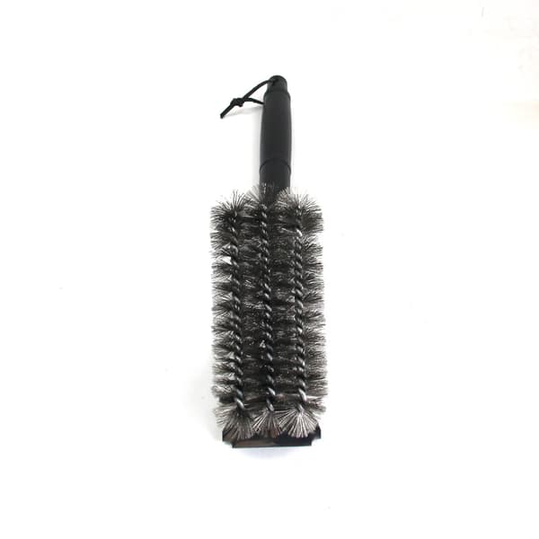 Grillbørste, 3-i-1 grillrengjøringsbørste med skrape, rustfritt stål