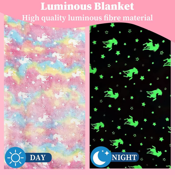 Couverture lumineuse pour enfants, couverture qui brille dans le