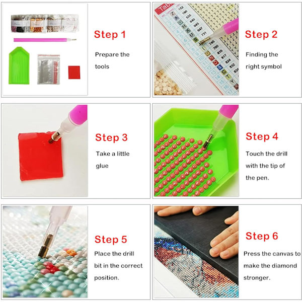 5D Diamantmålning 30x40cm Kit för Vuxna Kanin, DIY Diamant A