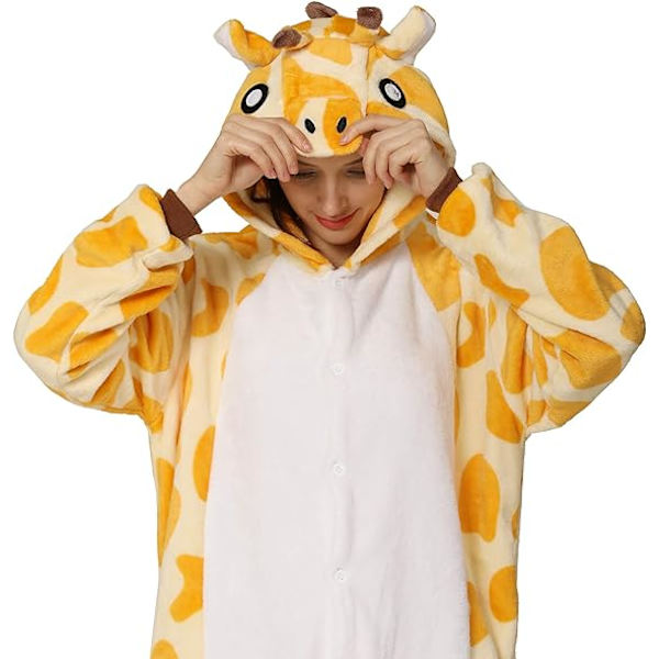 Unisex Vuxen Pyjamas Djurdräkt Cosplay En-Delad Pyjamas (Blixtlås