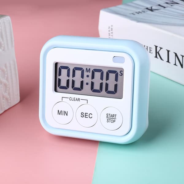 2 Stk. Blå Timer, Kjøkkentimer, Matlaging Klasseromstimer, Magnetisk Digital Timer for Barn og Lærere