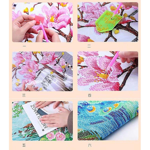 DIY Diamantmålning Elefant 5D Full Diamantpasta Diamant DIY D