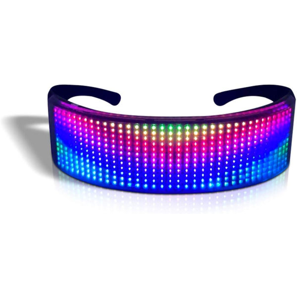 LED-briller Lysende briller med tilpassede mønstre USB Recha