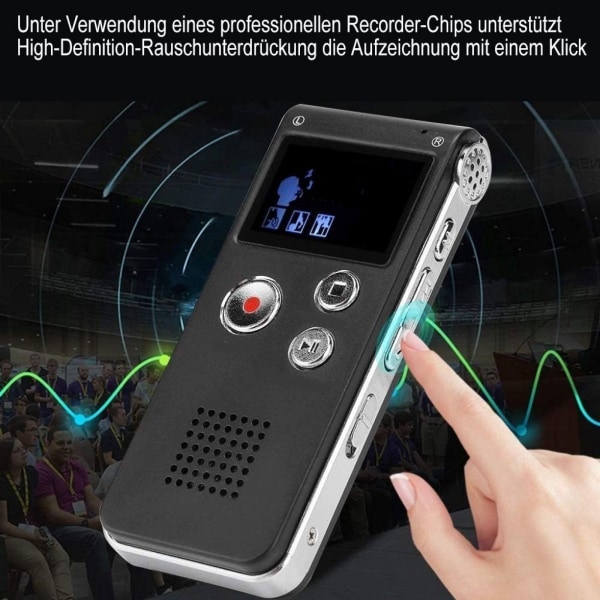 Inspelare Digital diktafon Audio Recorder Taligenkänning