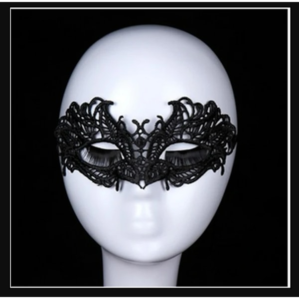 Maskeradspetsmask, ofärdig ögonmasktillbehör, jul, H