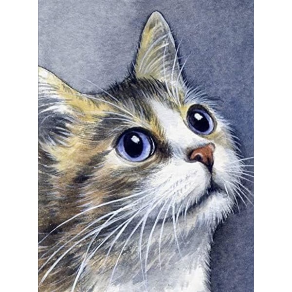 (30x40cm, A) 5D Diamantmaling - Cat Diamantmaling - Fuld Di