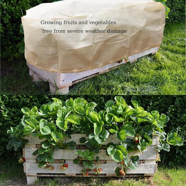 2-pack Rektangulära Vinterkrukaöverdrag - 100*40*45cm Frostskyddande Fleece