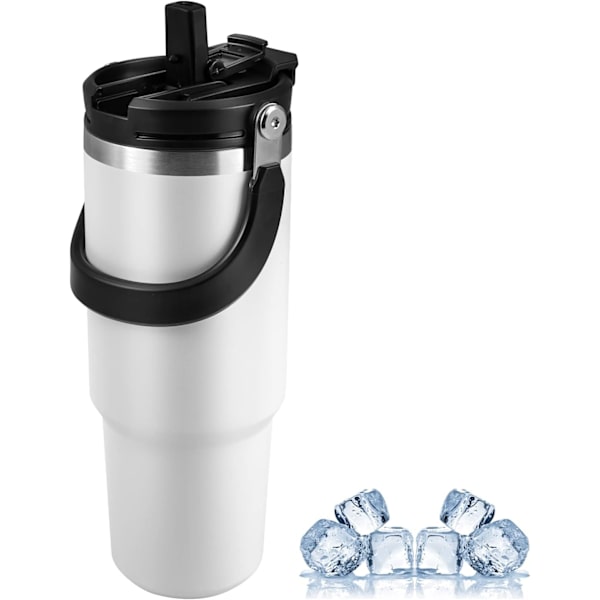 Isolerad Mugg, 900ml Rostfritt Stål Kaffekopp, Dubbelväggig Resetermos