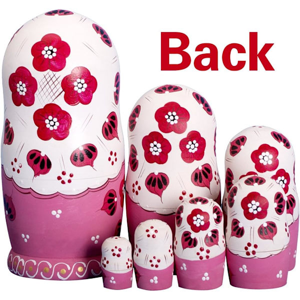7-delad Nesting Doll Set, Ryska Matrjosjka-dockor