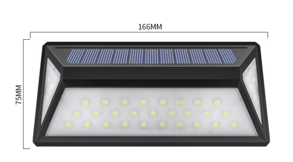 Solcellelampe Solvæglampe Husholdnings Udendørslys Trestedet B