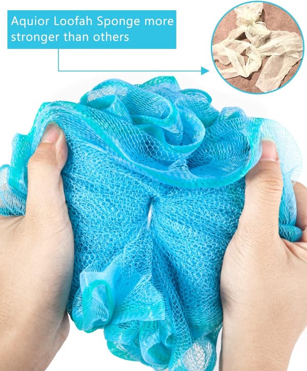 4 st Duschpuffar Loofahs, Badsvamp, 60g/st Extra Stor Mesh Pouf Lätt Löddrande Kroppsskrubb Exfo