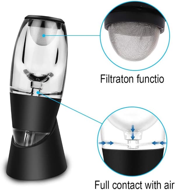 Vinkaraff Vinluftare Vinkaraff med vinfilter, Quick Po